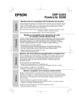 Epson PowerLite 8300i Addendum