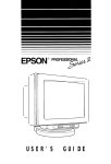 Epson Monitor-20" User's Manual