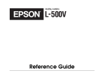 Epson L-500V Reference Guide