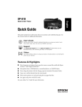 Epson XP-810 Quick Guide and Warranty