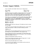 Epson EL 4S/33+ Product Support Bulletin