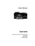 Epson Artisan 835 All-in-One Printer Quick Guide