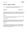 Epson ActionNote 500C Product Support Bulletin