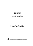 Epson ActionNote 4SLC/25 User's Manual