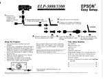 Epson ELP-3300 User Setup Information