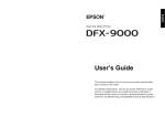 Epson DFX-900 User's Manual