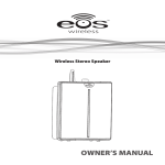 Eos Wireless Wireless Stereo Speaker User's Manual