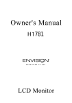 Envision Peripherals Envision H1781 User's Manual