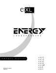 Energy Speaker Systems e:XL-25 User's Manual