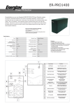 Energizer ER-PRO1400 User's Manual