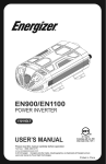 Energizer 12-volt User's Manual