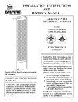 Empire Products GWT-25-2(SG, RB) User's Manual