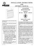 Empire Products BF-10-2 User's Manual