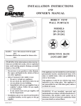 Empire Comfort Systems DV-35-2SG User's Manual