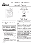 Empire Comfort Systems BF-20-2 User's Manual