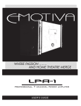 Emotiva LPA-1 User's Manual