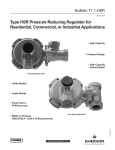 Emerson Type HSR Pressure Regulators Data Sheet