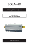 Emerson SDU DIN Rail AC UPS Instruction Manual