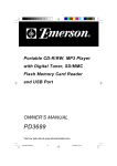 Emerson PD3689 Owner's Manual