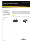 Emerson One-Pair Unprotected and Protected Terminal Blocks Brochures and Data Sheets