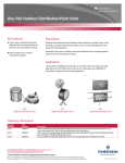 Emerson One-Pair Outdoor Distribution Point Units Brochures and Data Sheets