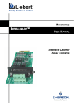 Emerson Liebert IntelliSlot Relay Card User's Manual