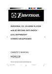 Emerson HD8118 Owner's Manual