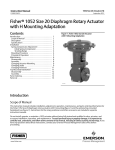 Emerson Fisher 1051 and 1052 Installation Instructions