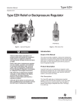 Emerson EZH and EZHSO Series Pressure Reducing Regulators Instruction Manual