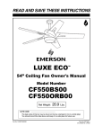 Emerson CF550BS00 User's Manual