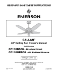 Emerson CF110BS00 User's Manual