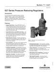 Emerson 627 Series Commercial/Industrial Regulators Data Sheet