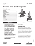 Emerson 133 Series Second-Stage Regulators Instruction Manual
