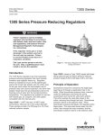 Emerson 1305 Series Pressure Reducing Regulators Instruction Manual