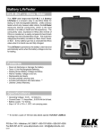 Elk Battery LifeTester -BLT User's Manual