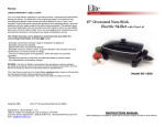 Elite Products Fryer EG-190 User's Manual