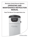 Electrolux PU3650 Owner's Guide