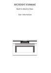 Electrolux KM9800E User's Manual