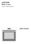 Electrolux JLBIOS608 User's Manual