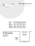 Electrolux FRIGIDAIRE F30WC19E User's Manual