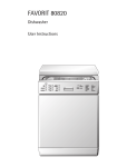 Electrolux FAVORIT 80820 User's Manual