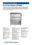 Electrolux Dishwasher WT850E User's Manual