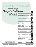 Electrolux Drop-in User's Manual