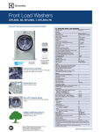Electrolux EIFLS60LT Product Specifications Sheet