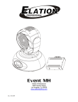 Elation Professional Event MH User's Manual