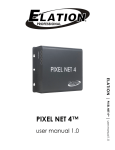 Elation Professional TV Converter Box Pixel Net 4 User's Manual