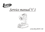 Elation Professional COLOR SPOT 150 User's Manual