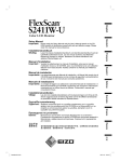 Eizo S2411W-U User's Manual