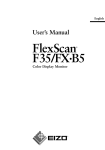 Eizo FlexScan F35 User's Manual