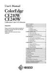 Eizo CE210W User's Manual